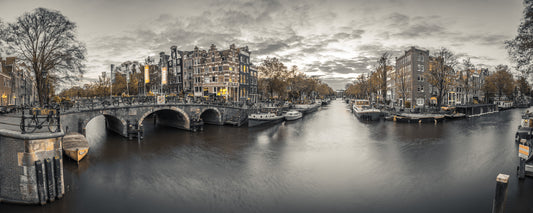 Amsterdam in evening Wall Mural