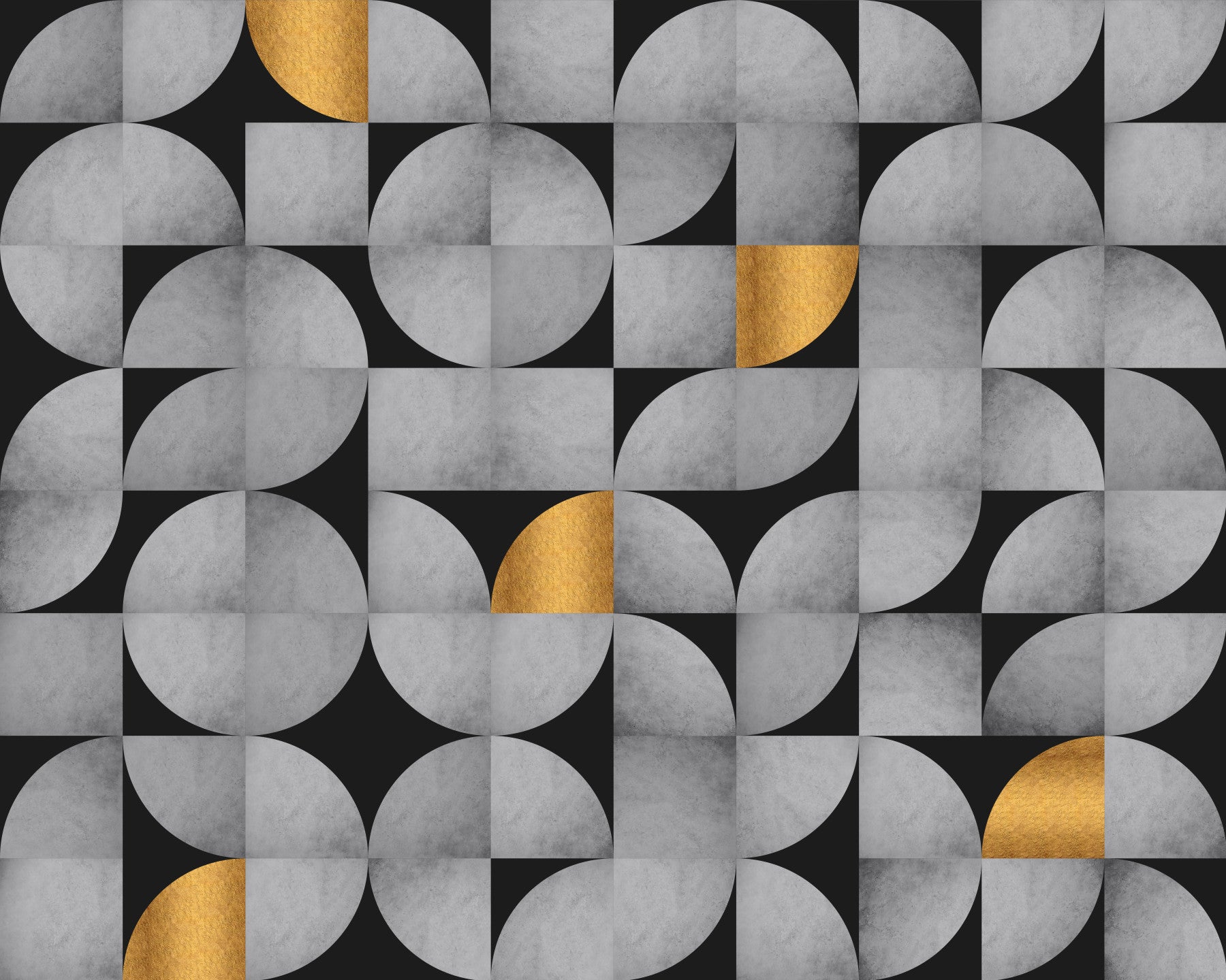 Mid-Century Concrete and Gold Wall Mural in your room — zoomed