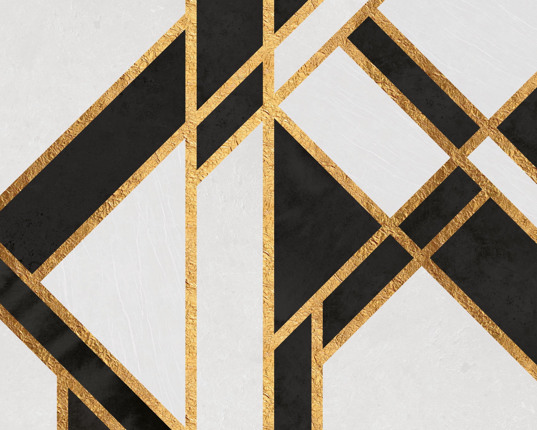 Art Deco Black and White Wall Mural