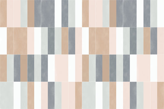 Muted Pastel Tiles Two Wall Mural