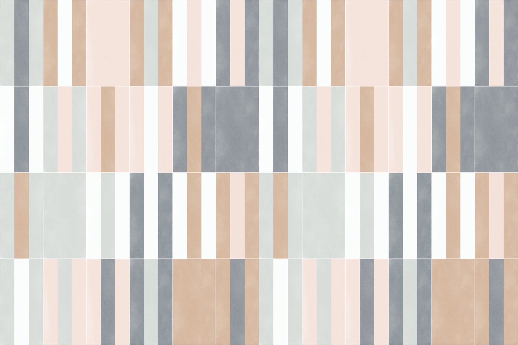 Muted Pastel Tiles Three Wall Mural in your room — zoomed