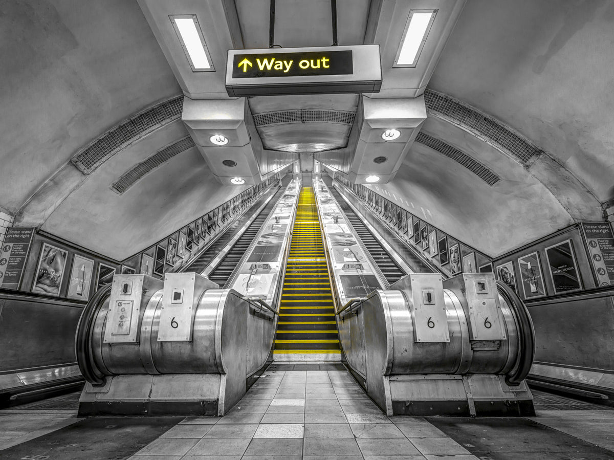 Subway Escalator Wall Mural in your room