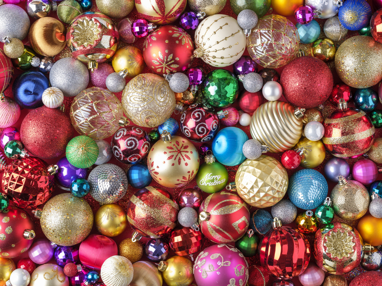 Christmas Baubles Wall Mural
