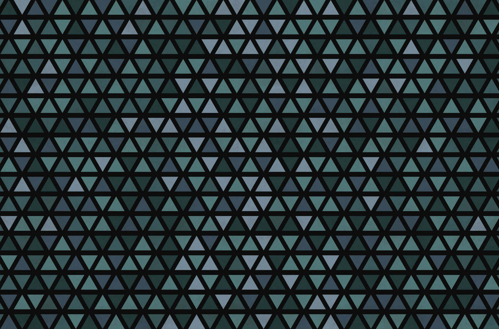 Teal Triangles Wall Mural