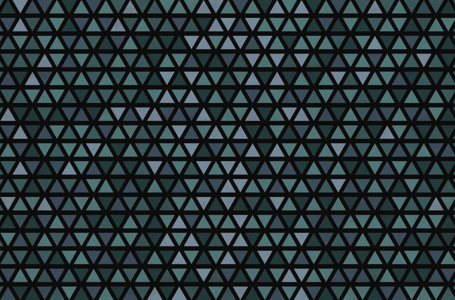 Teal Triangles Wall Mural