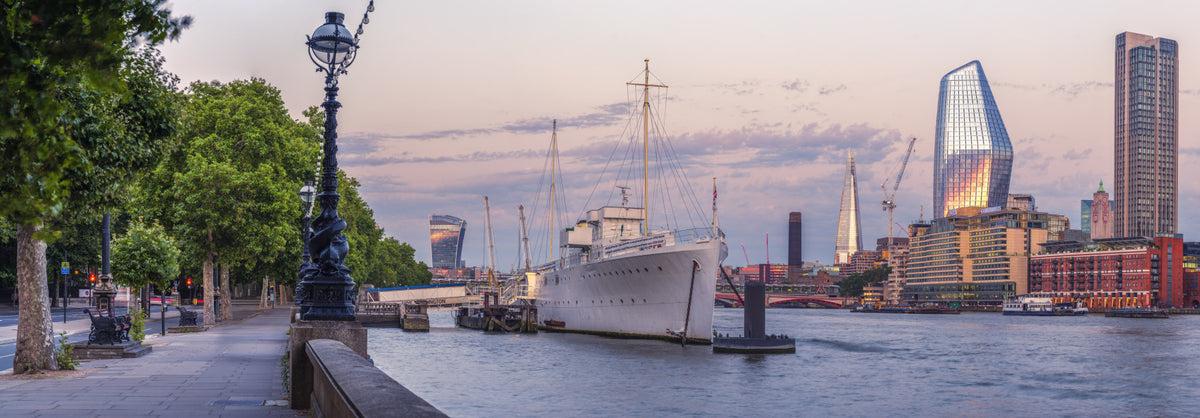 London by the River Wall Mural in your room — zoomed