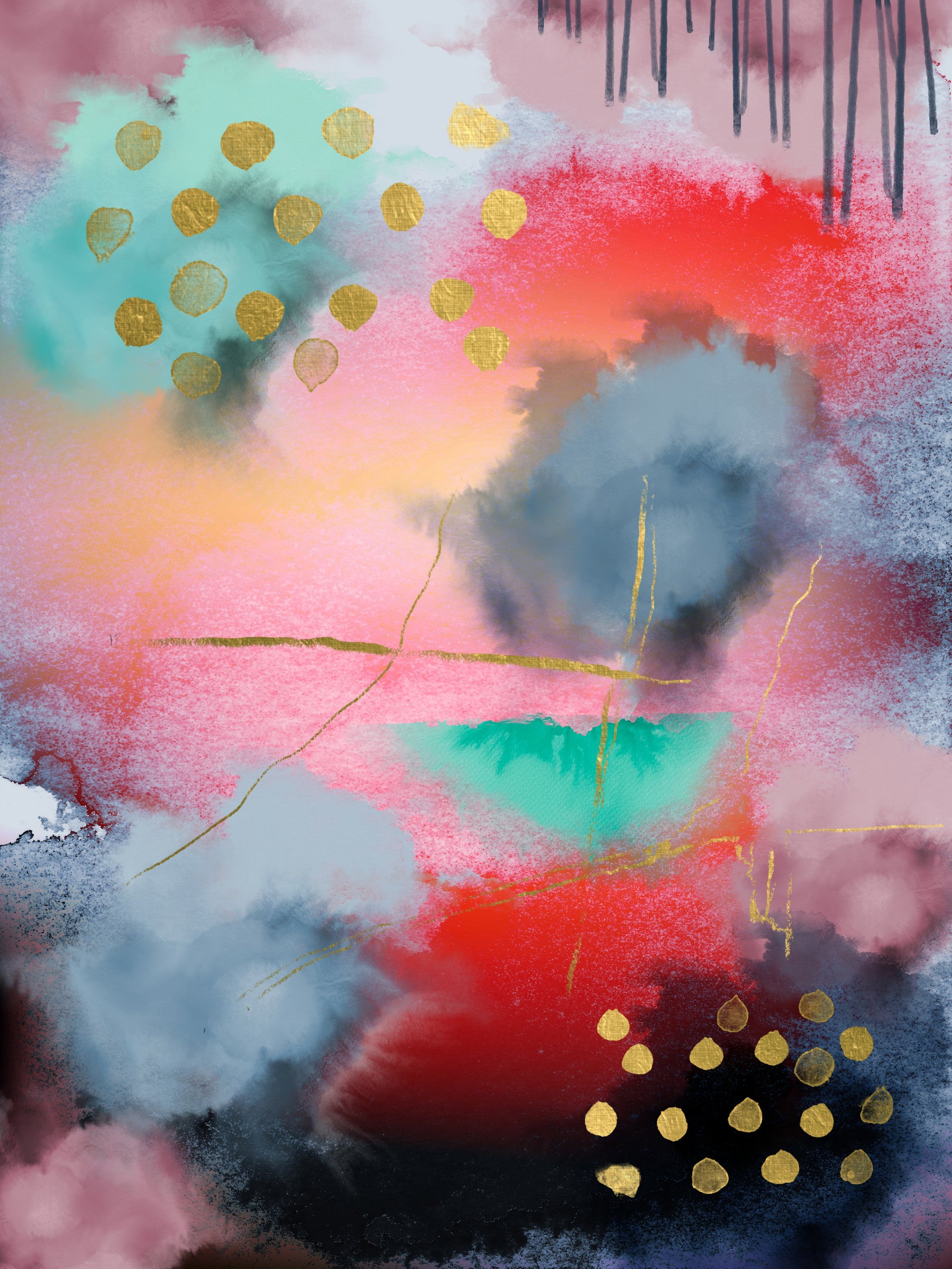 Ethereal Watercolor Escape Wall Mural