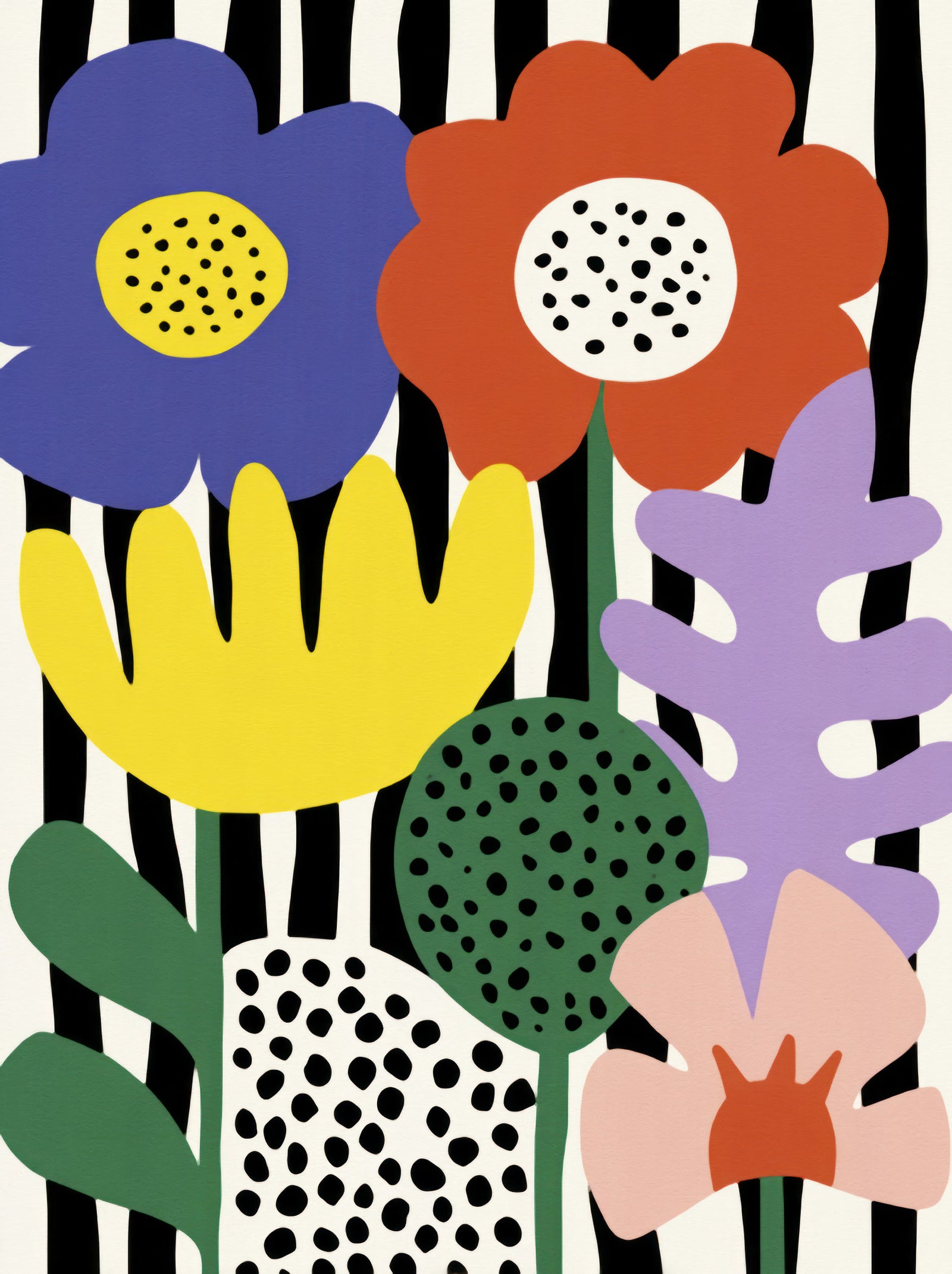 Bold Matisse Bloom Symphony Wall Mural