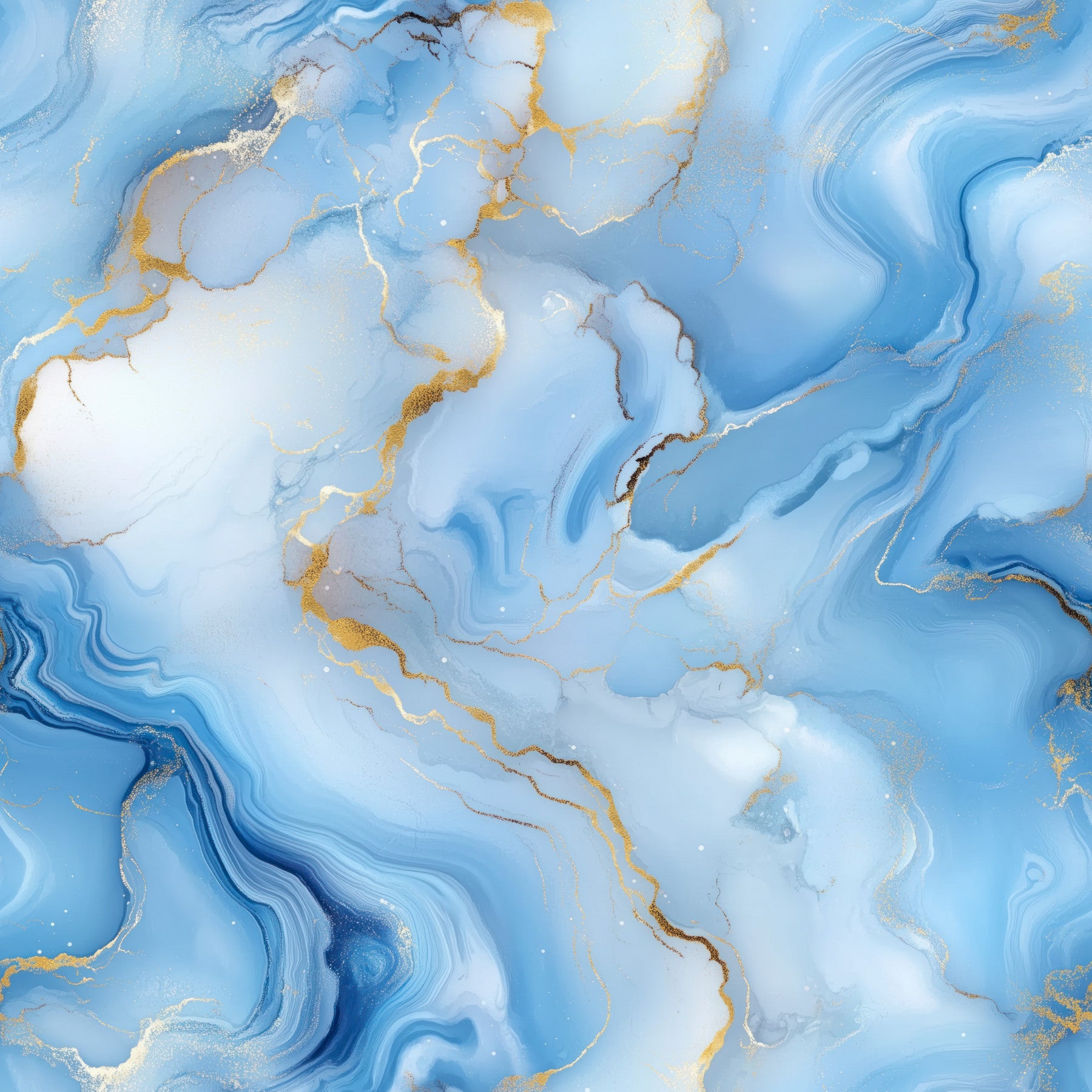 Azure & Gold Fluidity Wallpaper⁠ in your room — zoomed