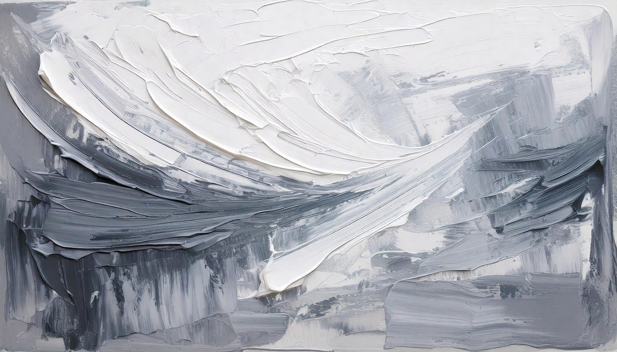 Painted Serenity A Study in Grays Wall Mural in your room — zoomed