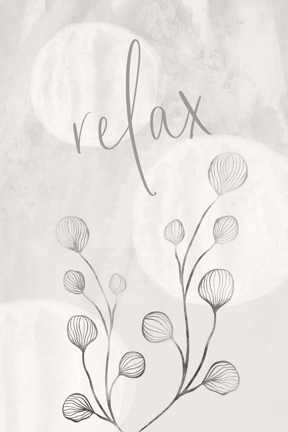 Relax - Japandi Style Wall Mural in your room — zoomed