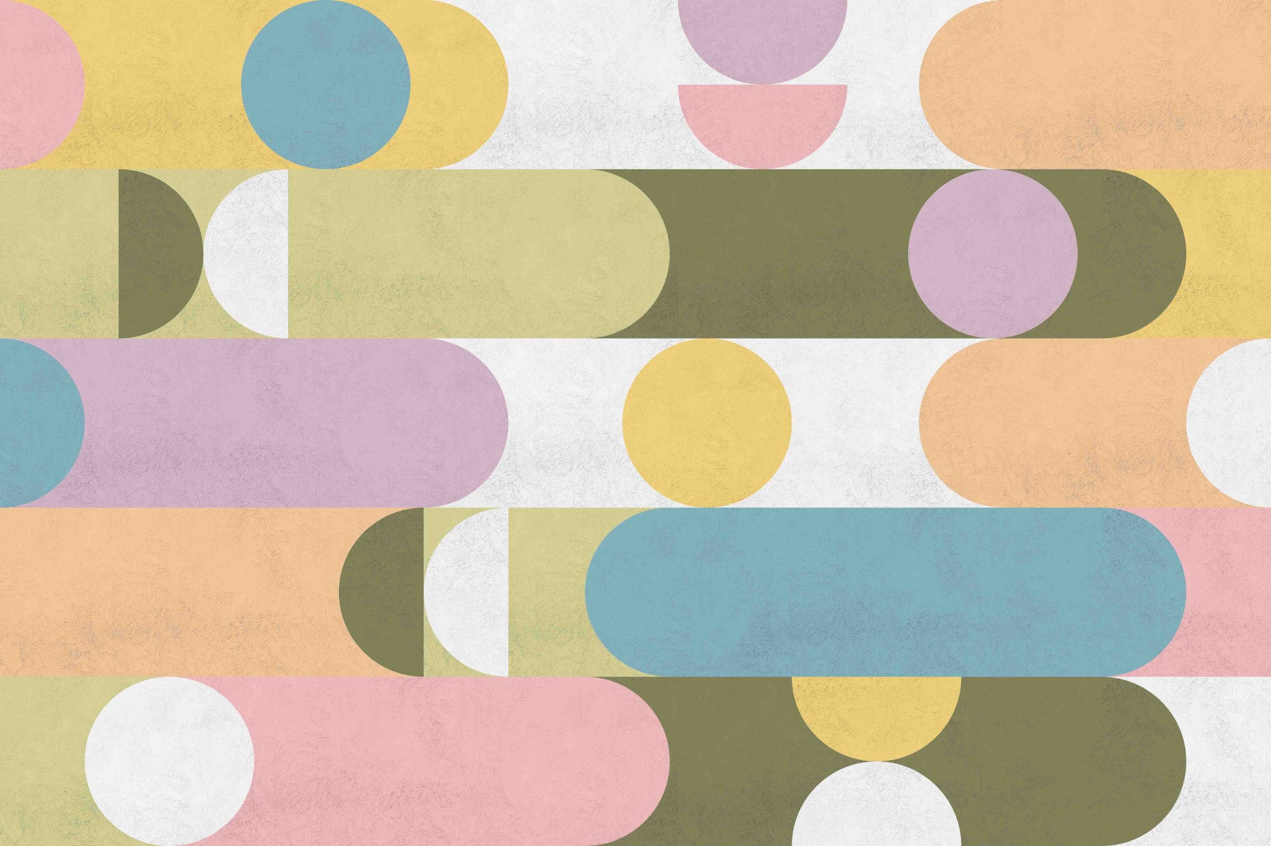 Soft Geometry Pastel Puzzle Wallpaper design

