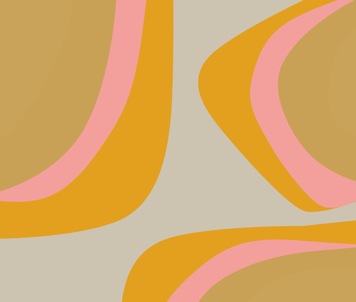 Groovy Dreams Wall Mural in your room — zoomed