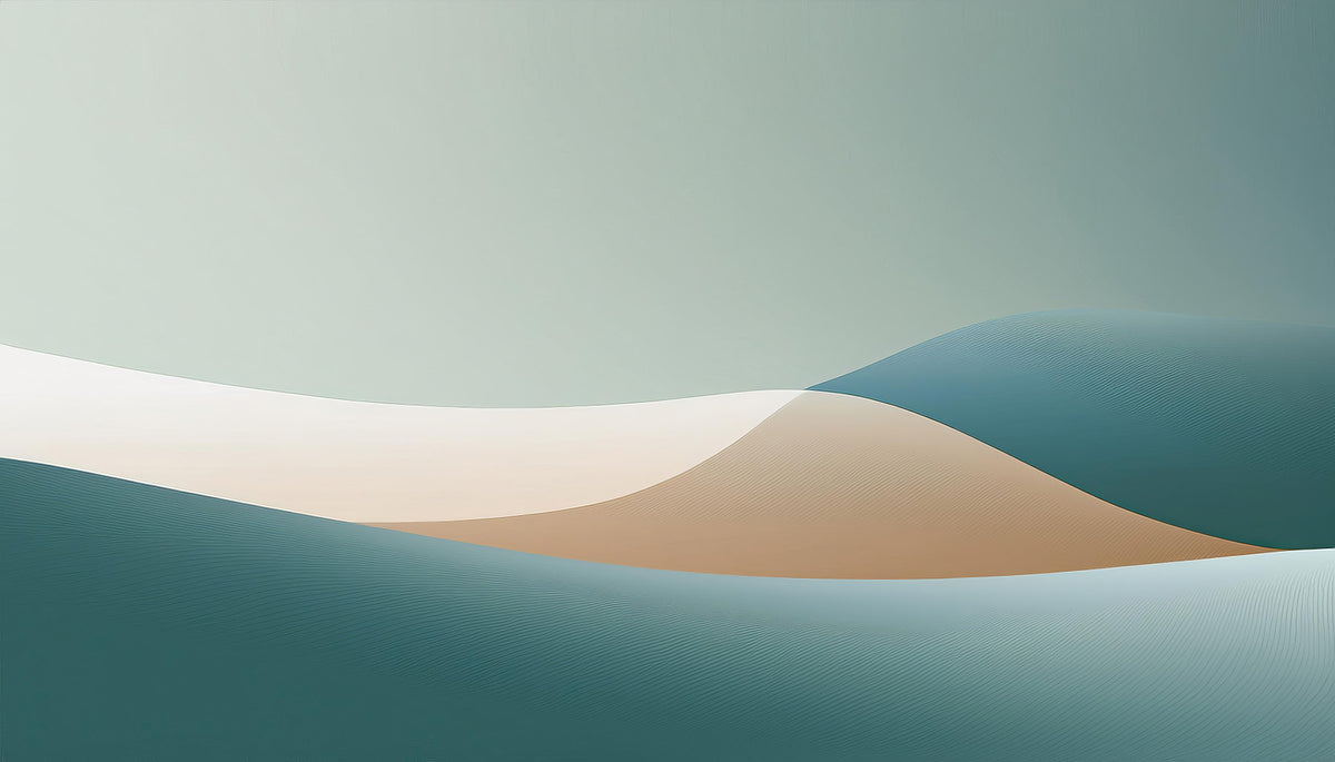 Gradient Horizons Wall Mural in your room — zoomed