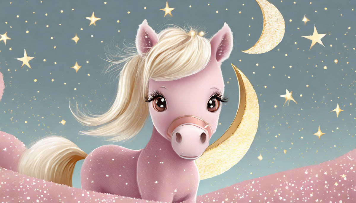 Starry Night Lullaby Pony and Moon Wall Mural in your room