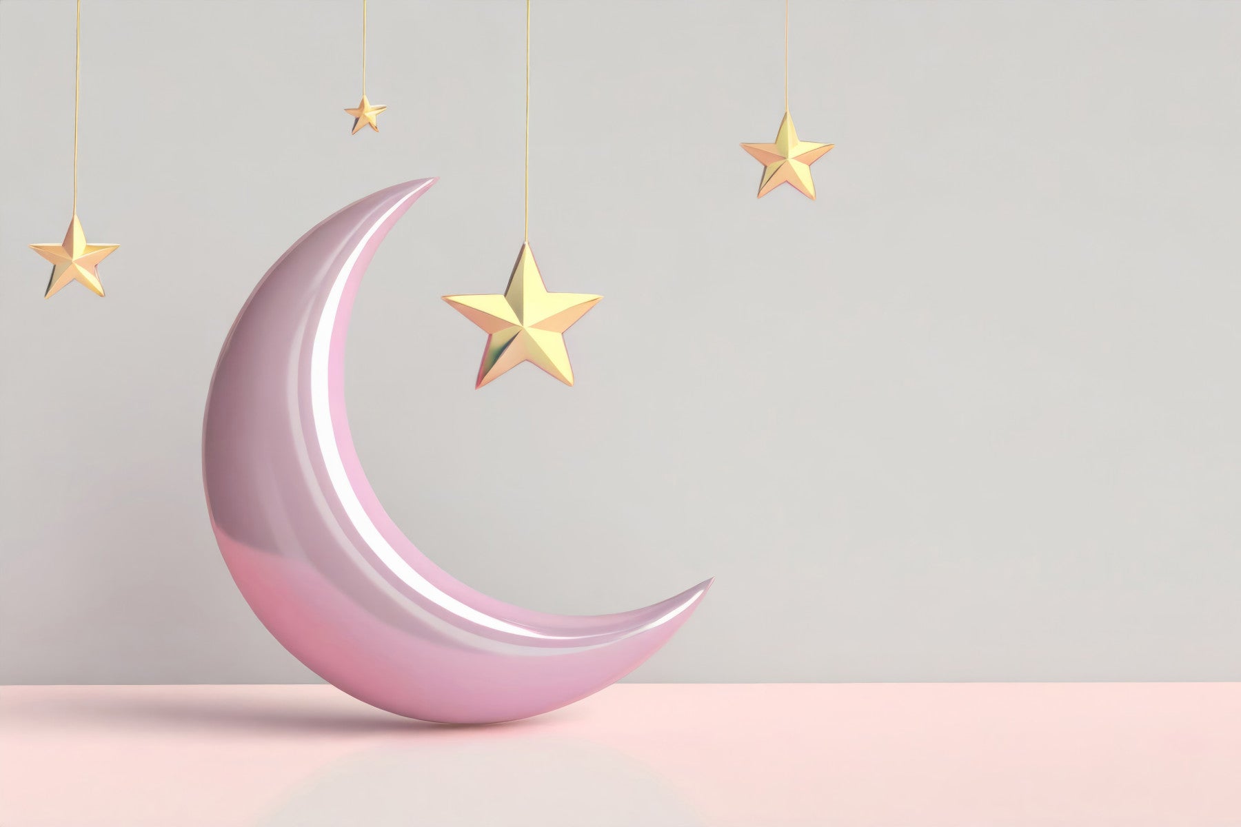 Golden Dreams Under a Pink Moon Wall Mural in your room — zoomed