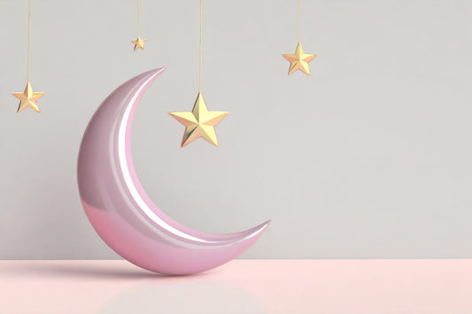 Golden Dreams Under a Pink Moon Wall Mural