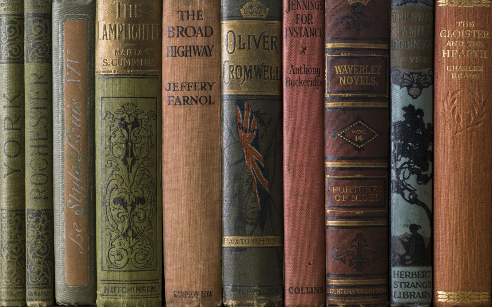 Classic Book Spines Wall Mural
