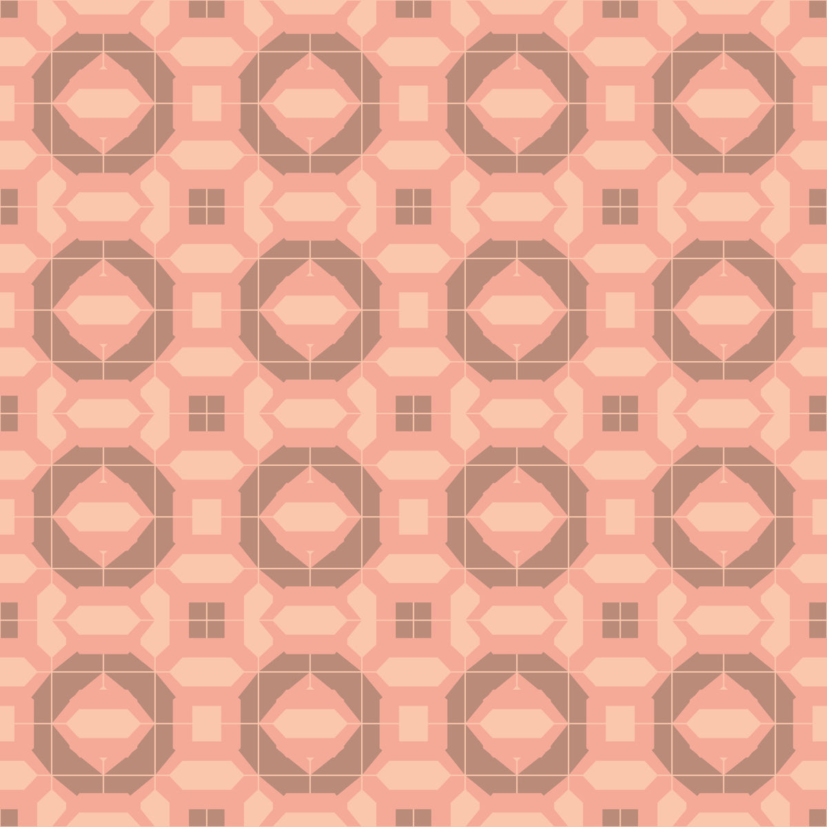 Siena Tiles Retro Terracotta Wallpaper⁠ in your room