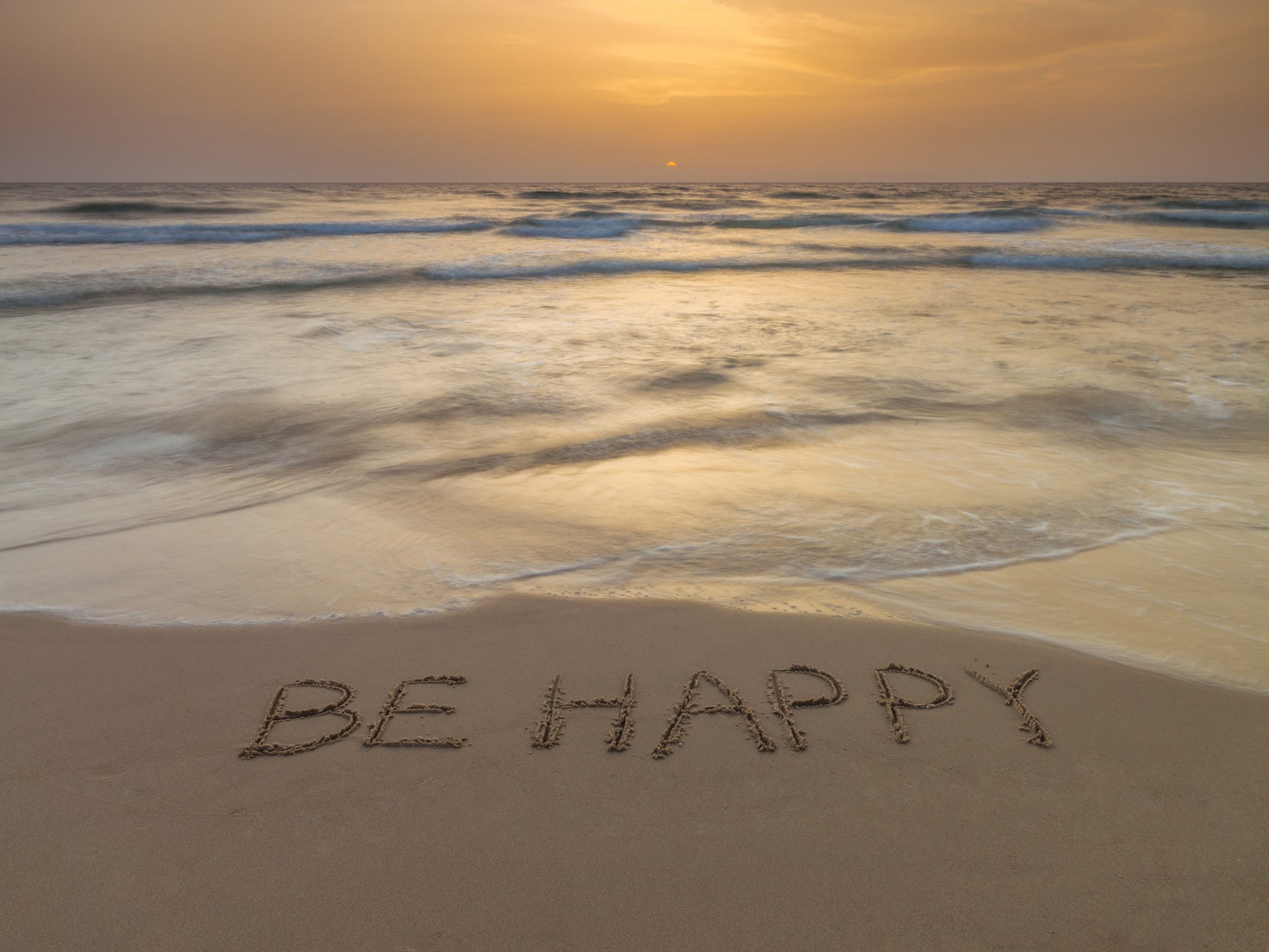 Be Happy Beach Wall Mural