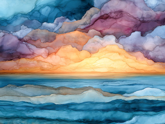 Fluid Landscape Artistic Wall Mural