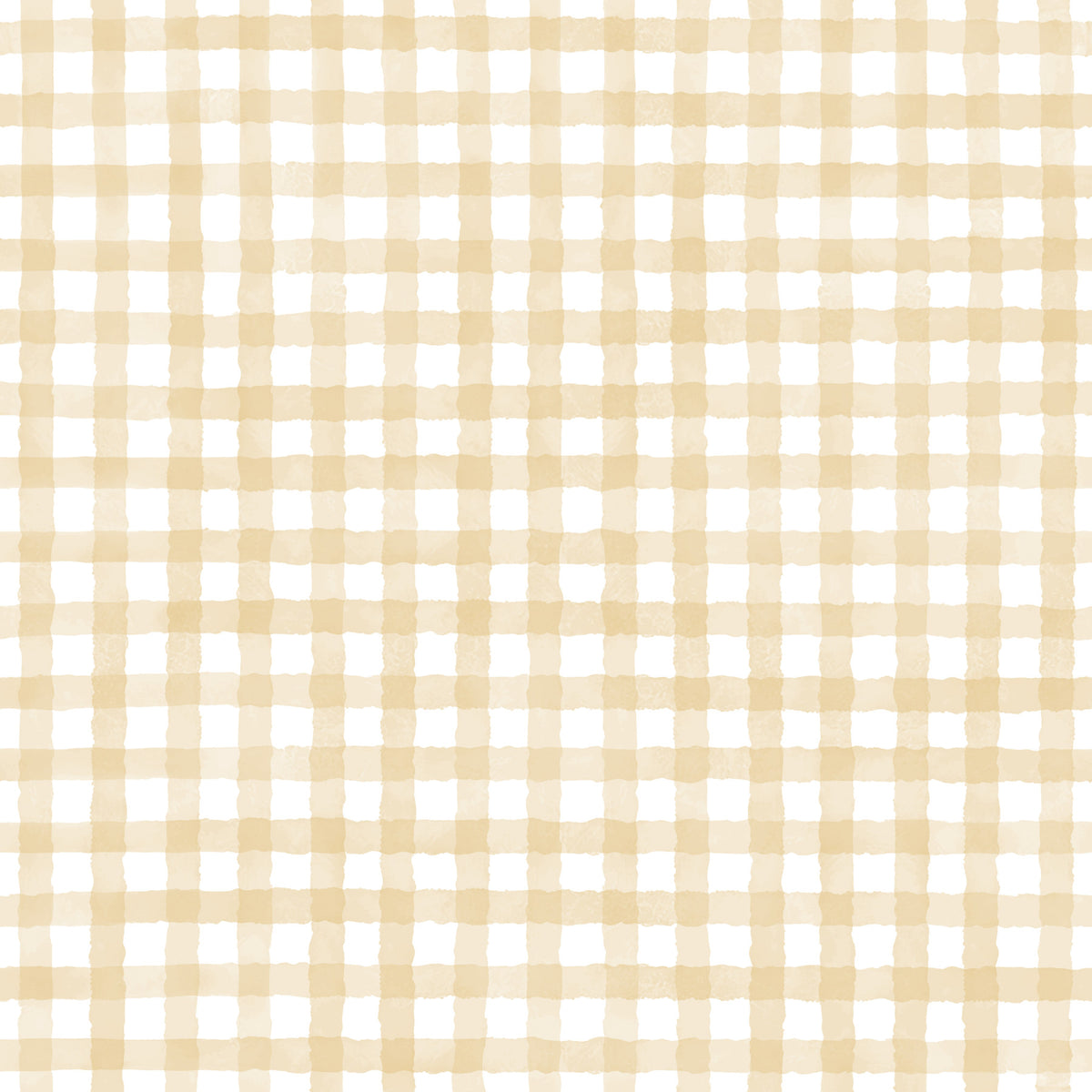 Rustic Yellow Farmhouse Gingham Watercolor Checkered Neutral Wallpaper⁠ in your room