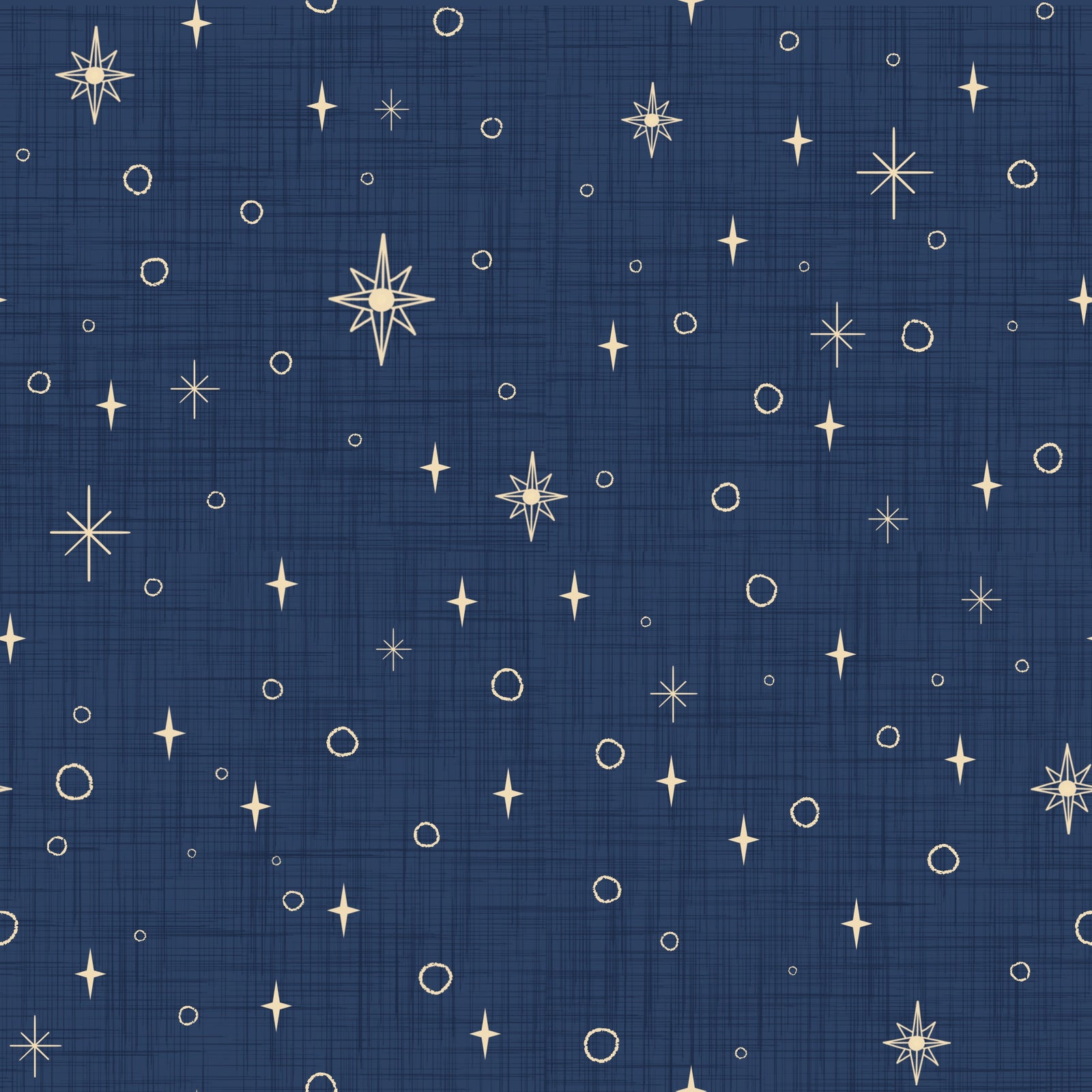 Retro Starry Night Sky - Burnt Amber Nautical  Wallpaper⁠ in your room