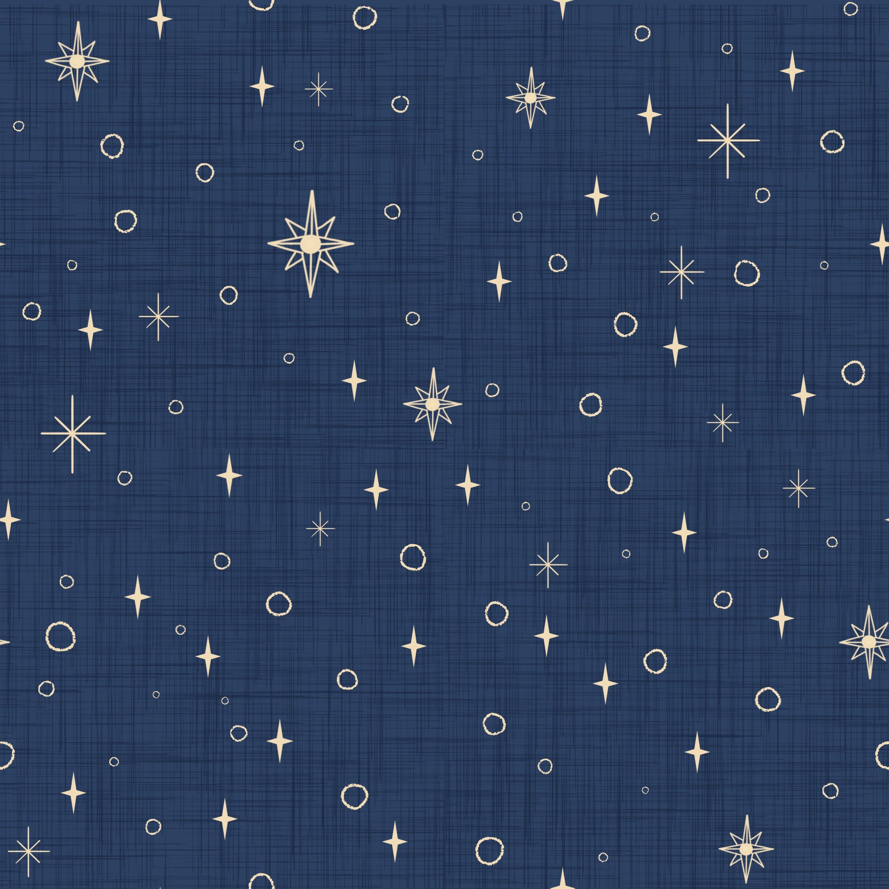 Retro Starry Night Sky - Burnt Amber Nautical  Wallpaper⁠ in your room — zoomed