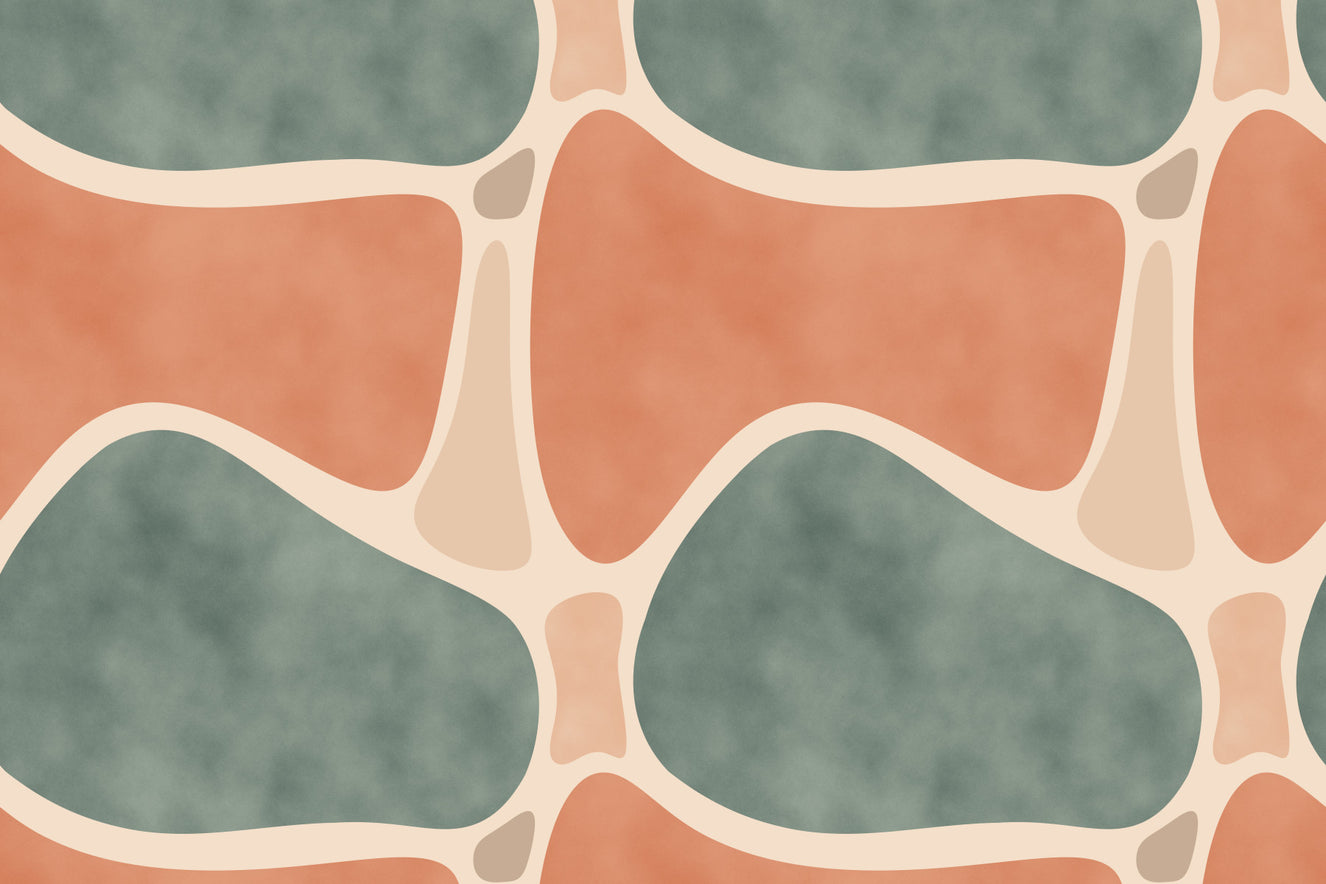Earth Tones Shapes Wall Mural