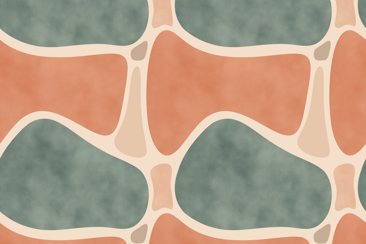 Earth Tones Shapes Wall Mural in your room