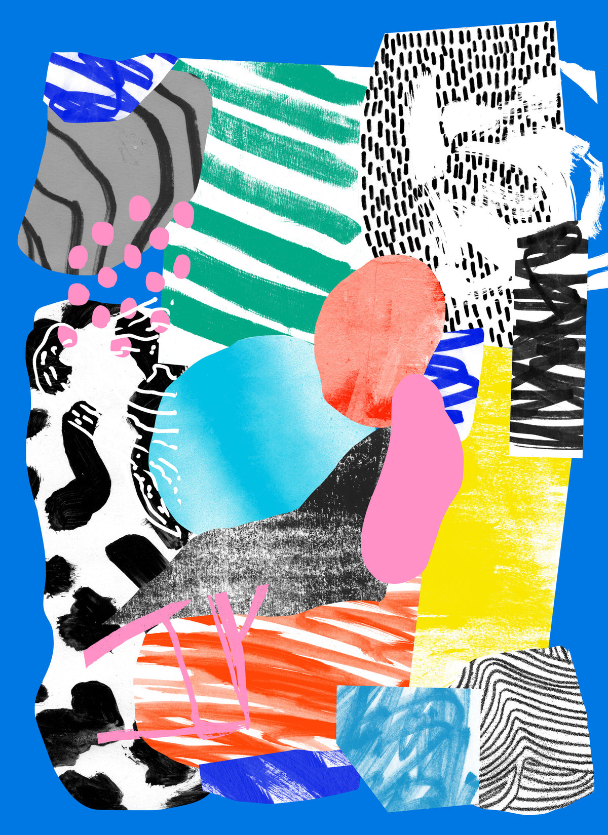 Blue mornings Wall Mural in your room — zoomed