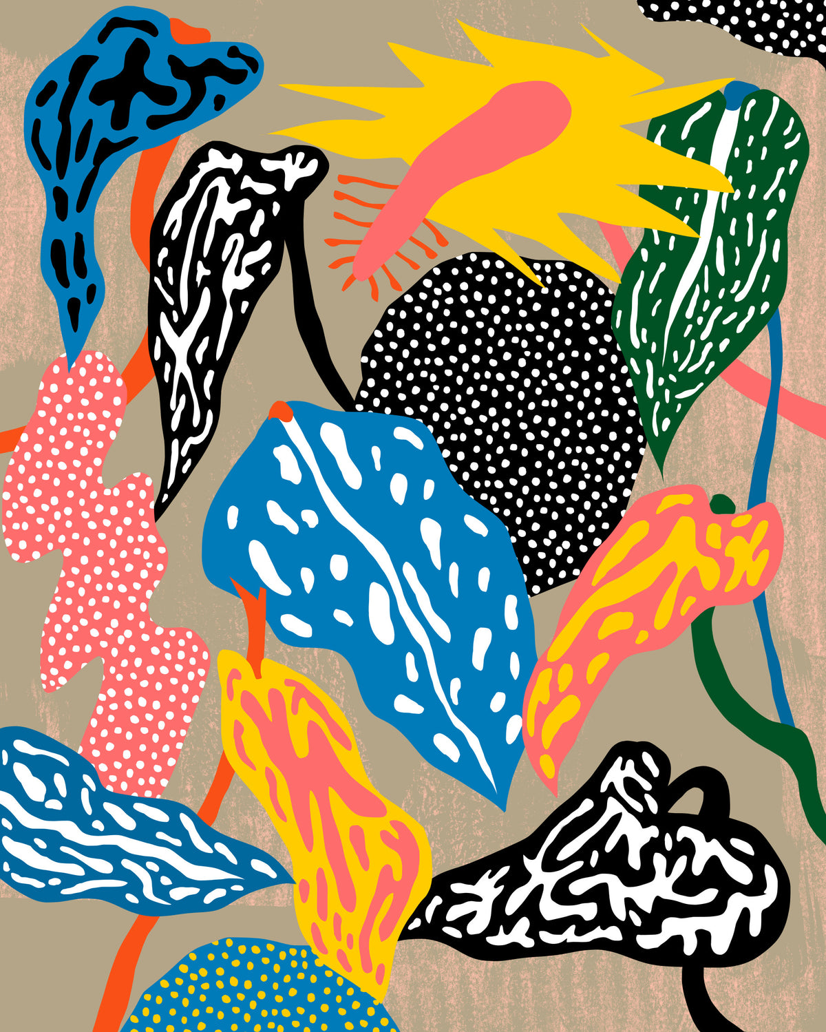 Groovy Jungle Wall Mural in your room