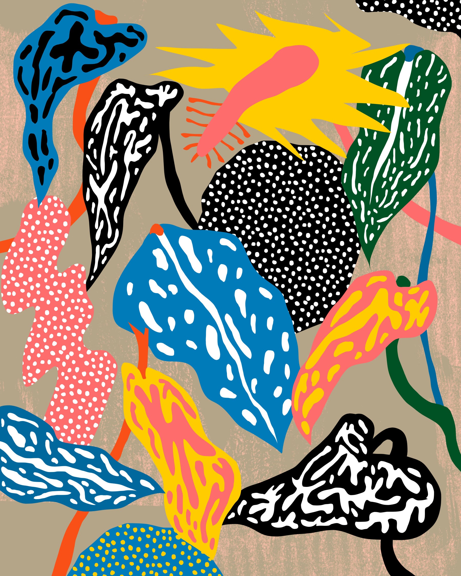 Groovy Jungle Wall Mural