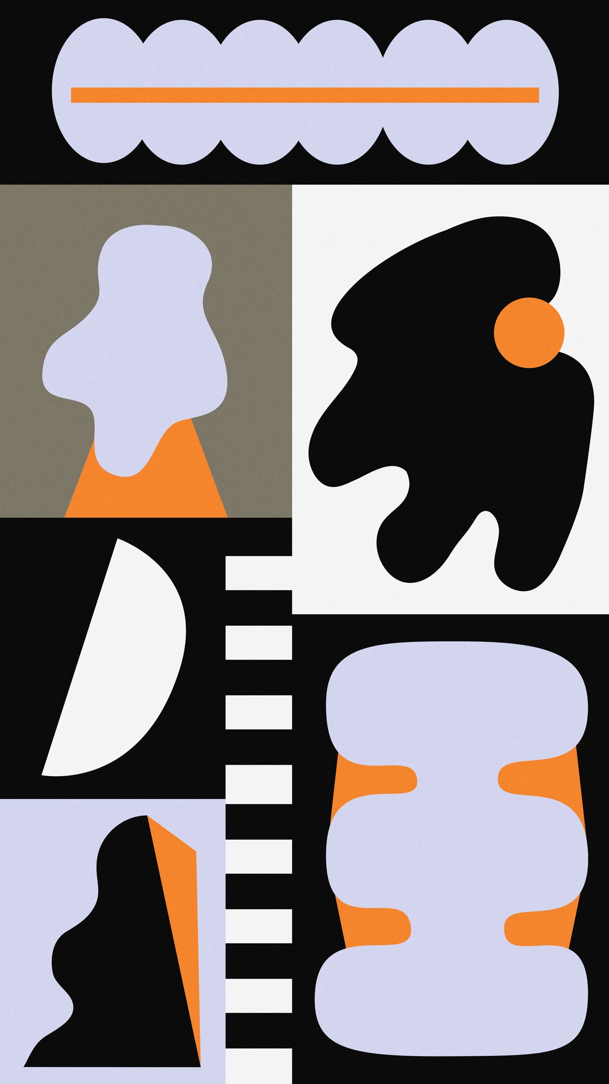 Deconstructed Forms Wall Mural in your room