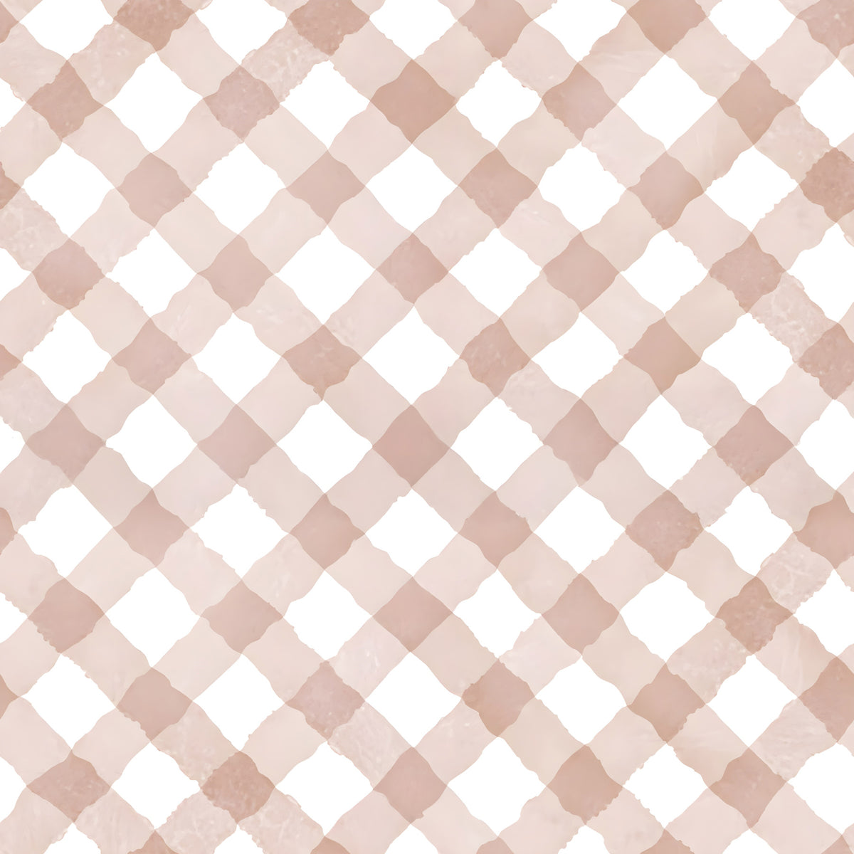 Hand Painted Pink Festive Gingham Wallpaper⁠ in your room