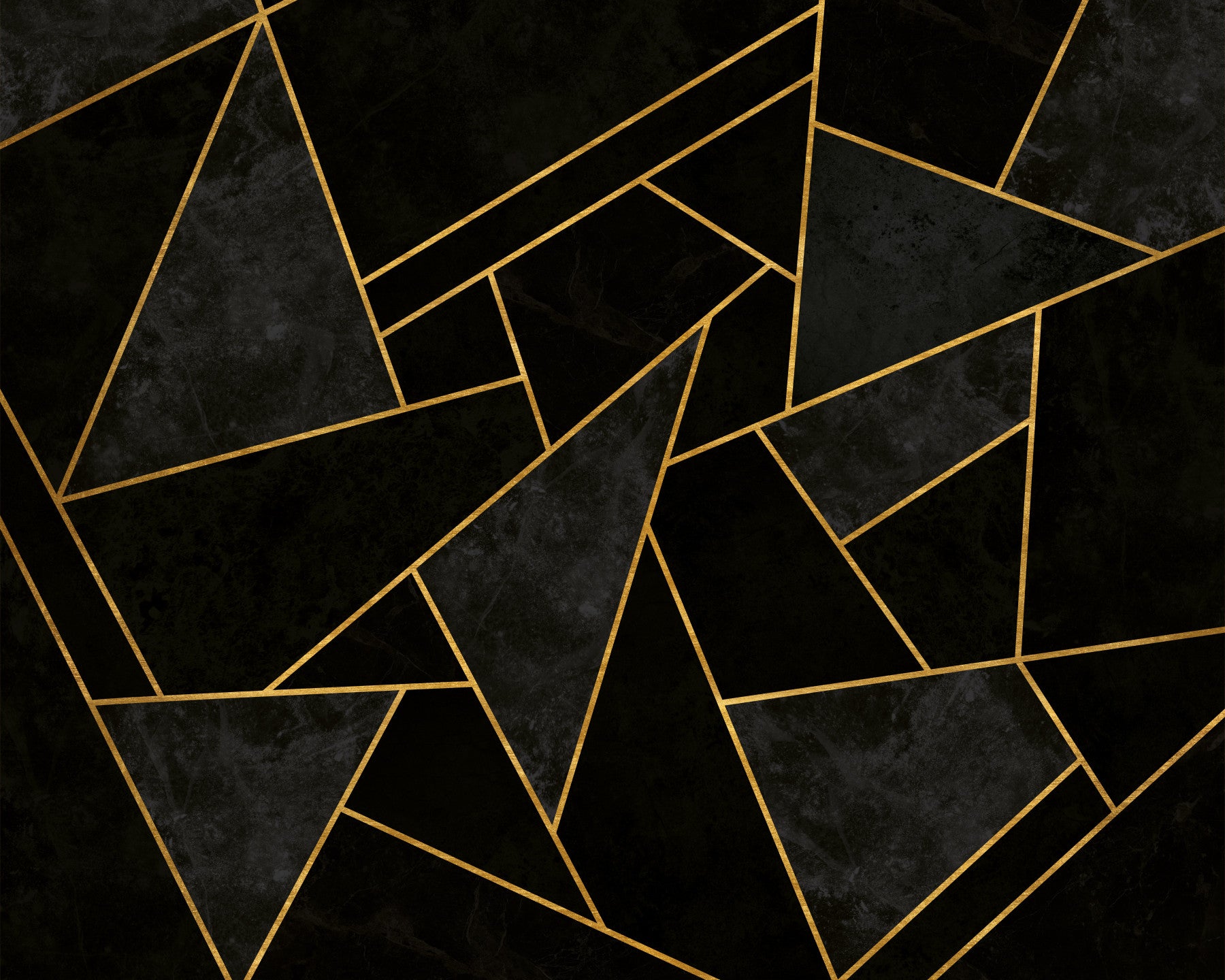 Cracked Night - Black Mosaic Wall Mural