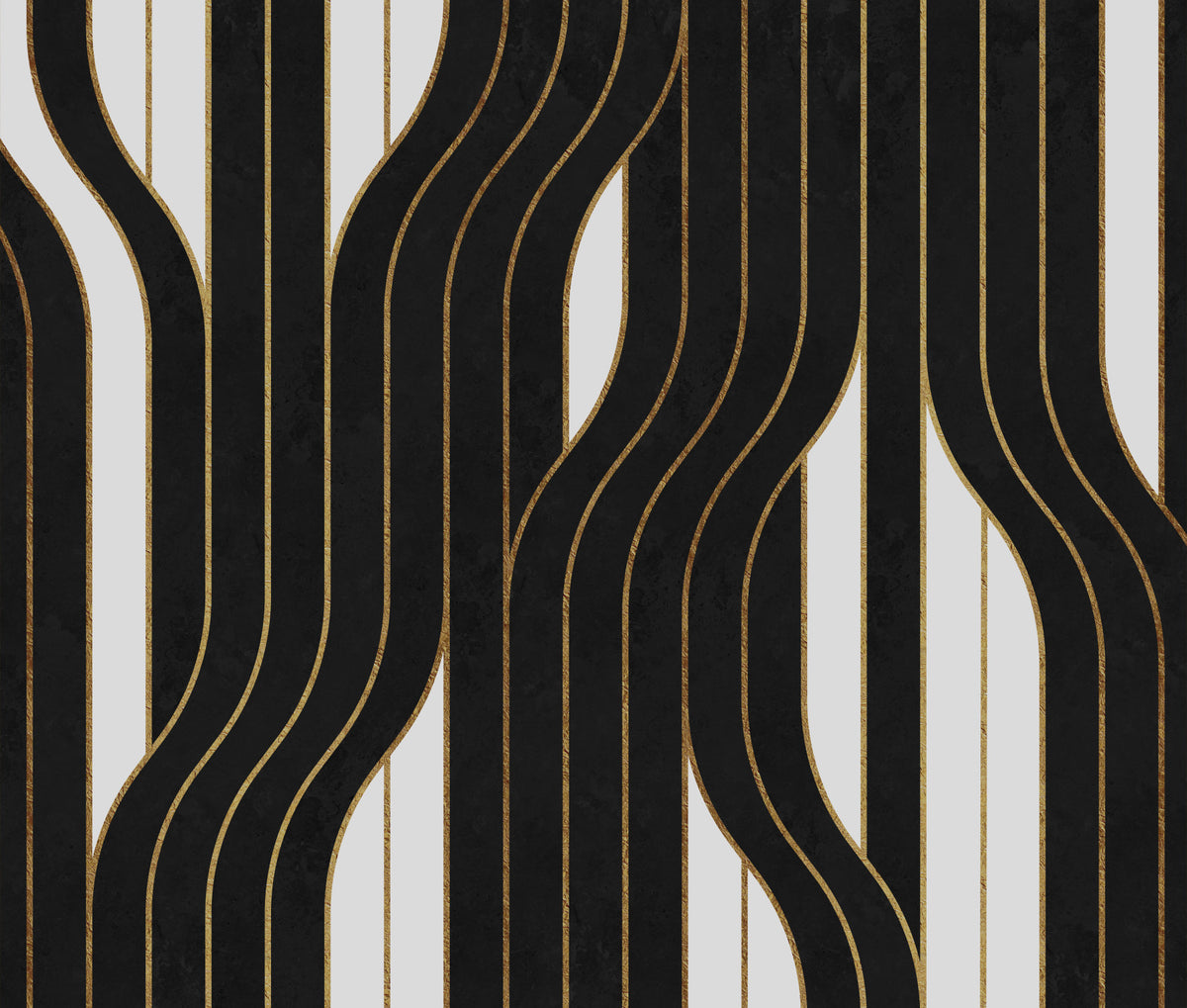 Black and White Luxury Lines Wall Mural in your room