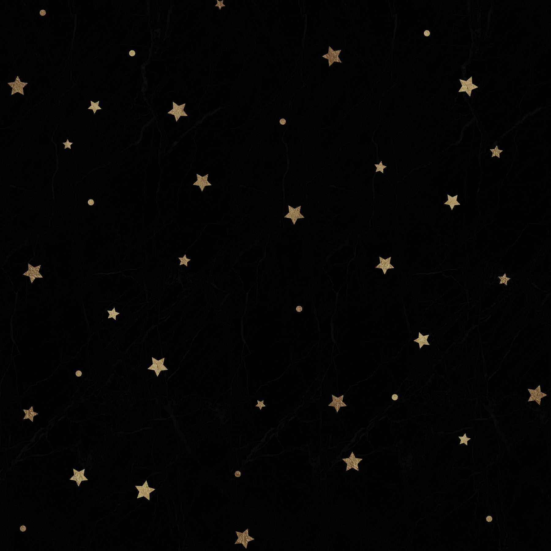 Stars on Black Night Wall Mural
