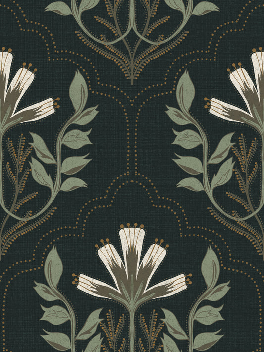 Midnight Bloom Tapestry Wallpaper⁠