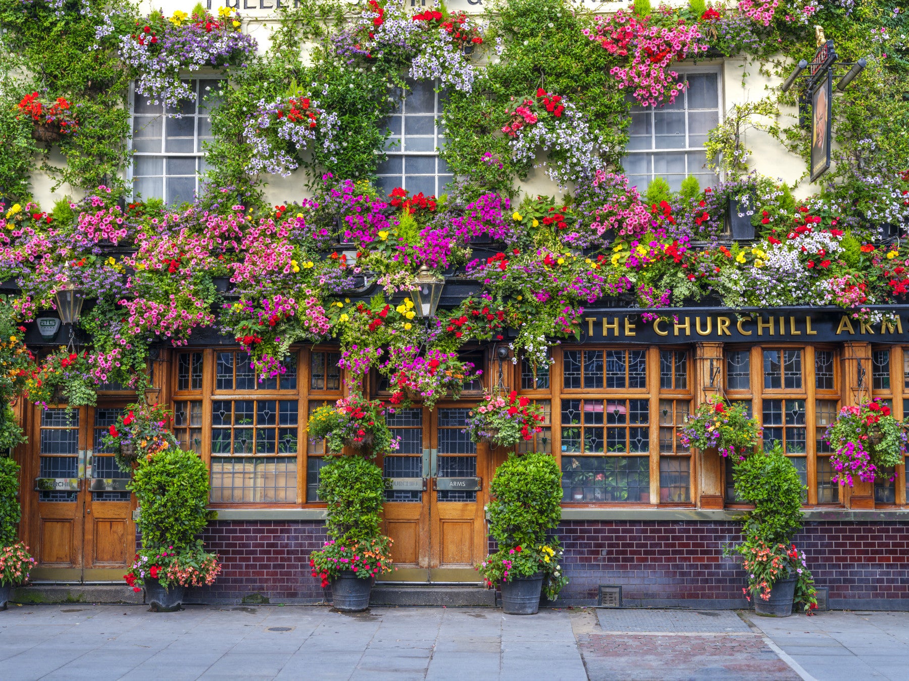 Churchill Arms Pub Wall Mural