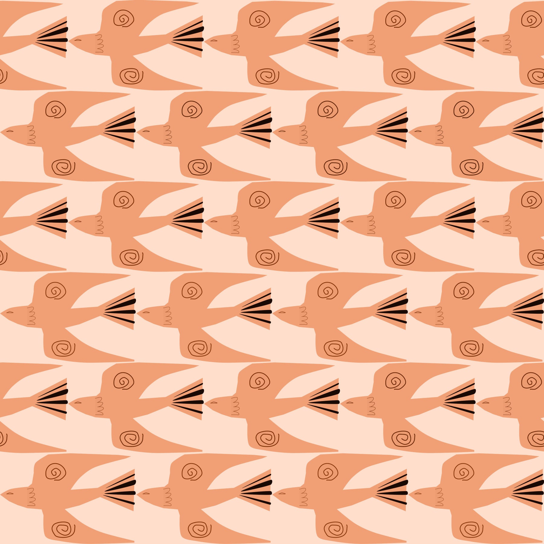 Terracotta Doves Wallpaper⁠