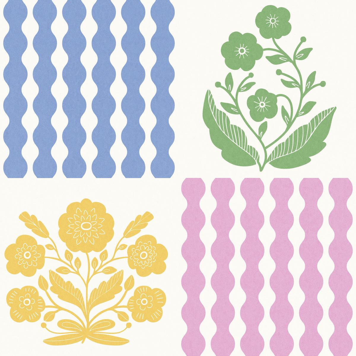 Pastel Pop Florals Wallpaper⁠ in your room