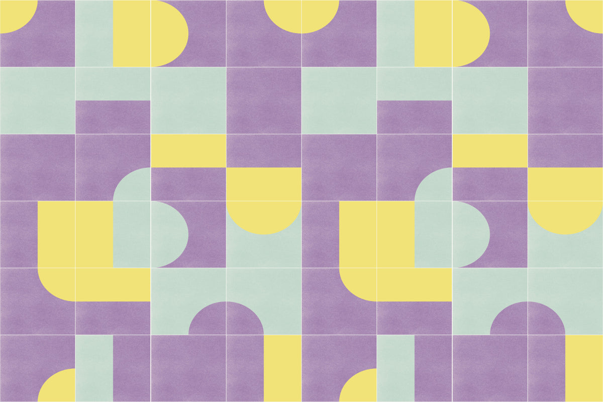 Retro Tiles 07 Wall Mural in your room