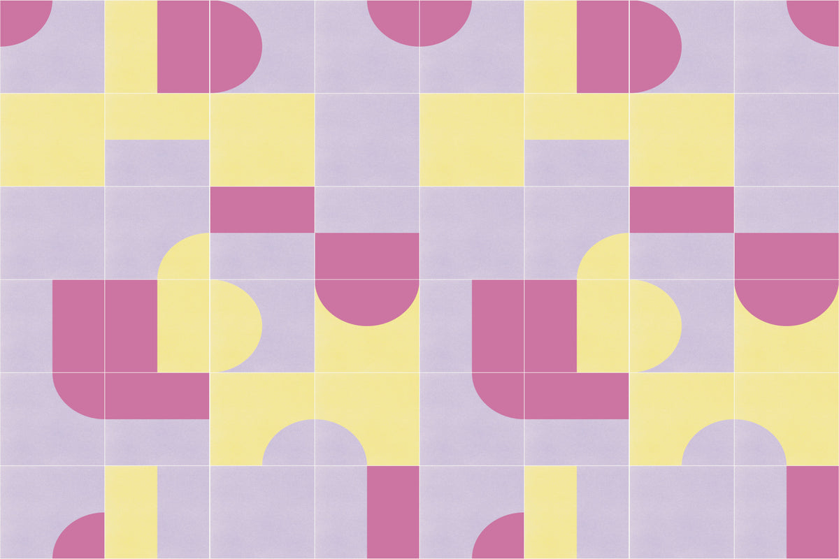 Retro Tiles 08 Wall Mural in your room