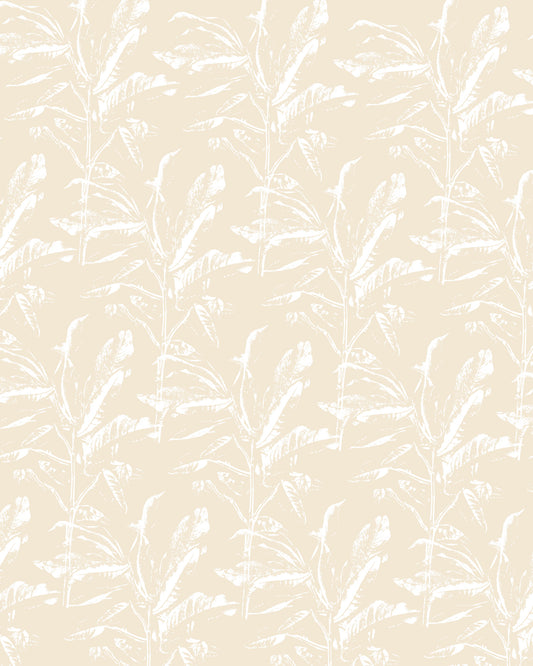 Light yellow botanical Wall Mural