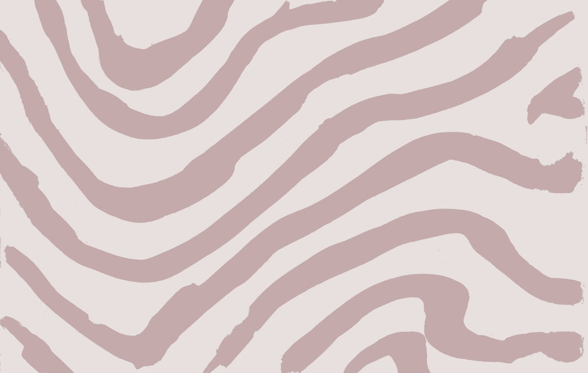 Dusty Rose Waves Wall Mural