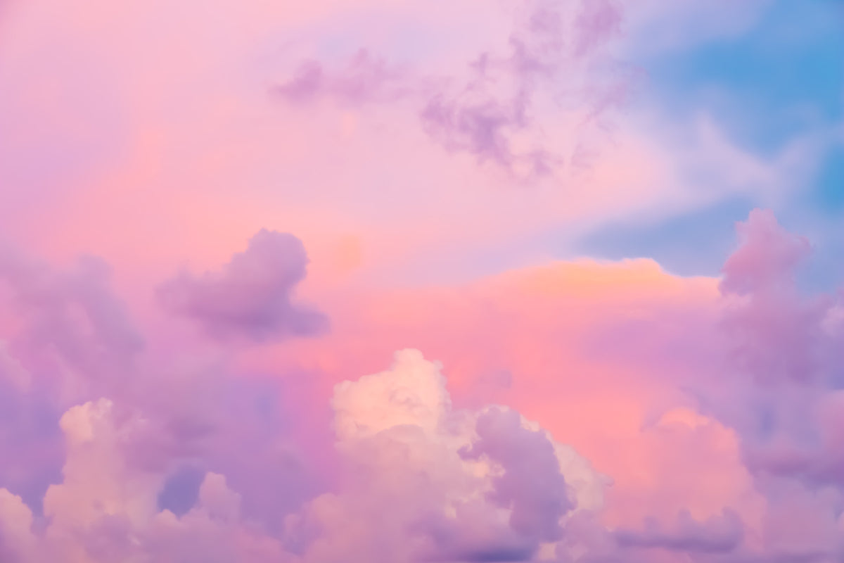 Colorful Clouds on Sunset Sky Wall Mural in your room