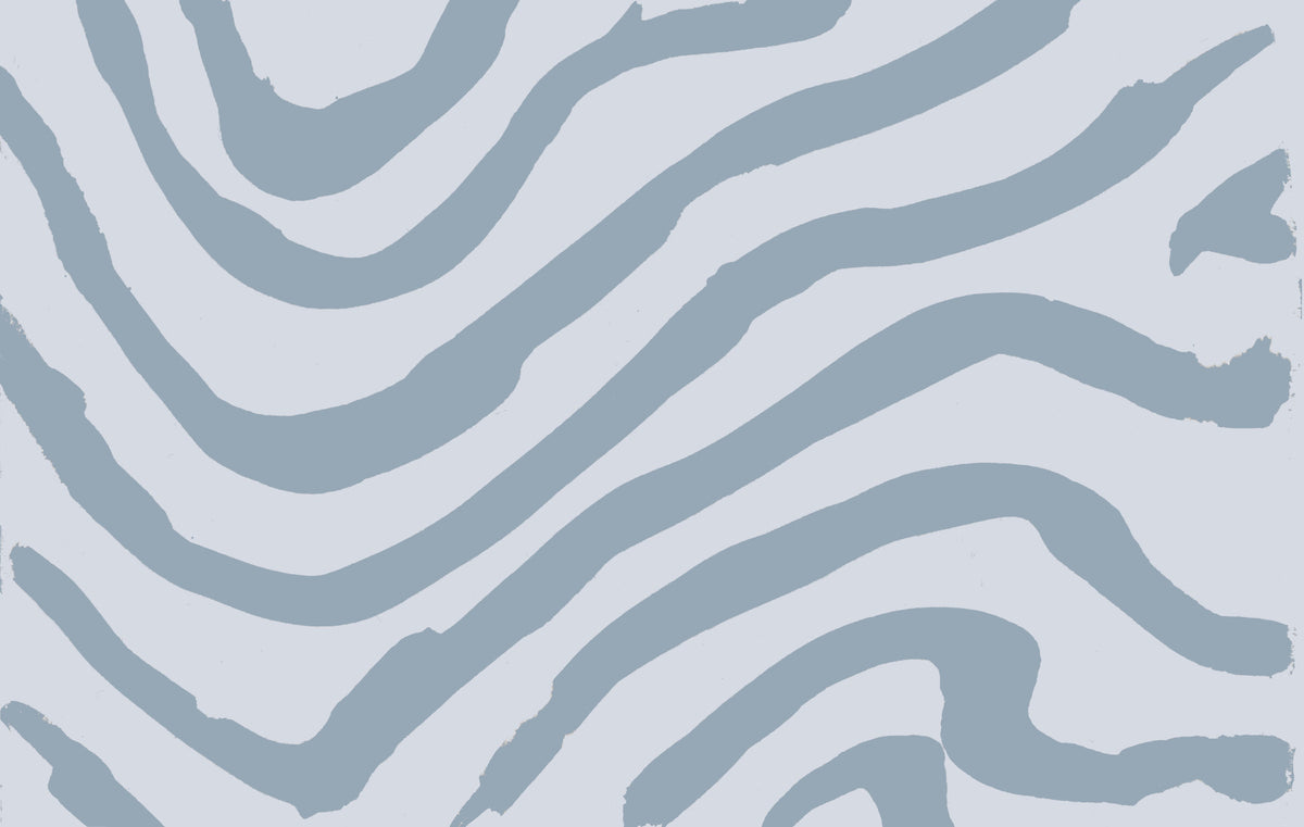 Stripes Blue Wall Mural in your room