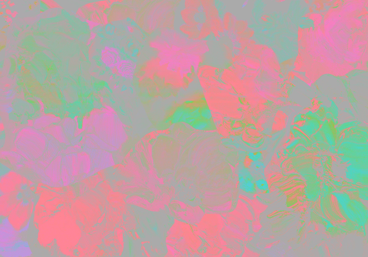 Ephemeral Bloom Wall Mural in your room — zoomed