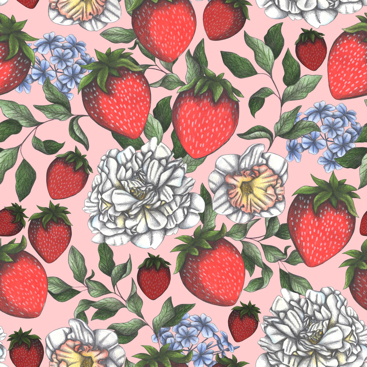 Strawberry Season Wallpaper⁠ in your room — zoomed